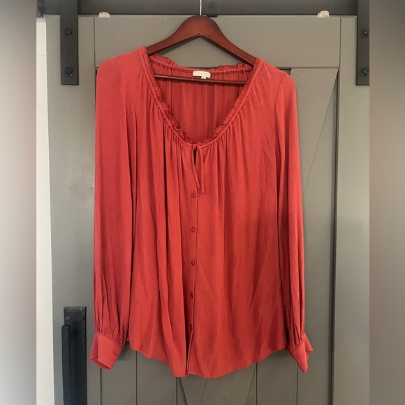 Z Supply Rust Rayon blouse - Picture 1 of 6
